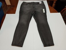 Terra  Sky Womens Fade Black High Rise Skinny Jeans Sz 16W NWT