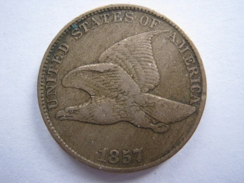1857 Flying Eagle Cent — photo from the most recent tracked eBay sale