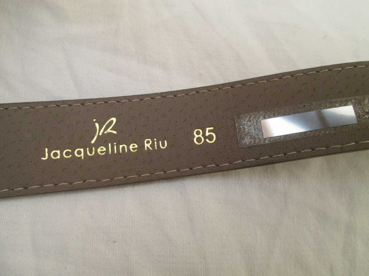 Ceinture Vintage Jacqueline Riu - Cuir Taupe - Taille 83/85 Cm - Occasion