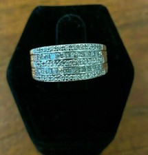 Wedding Band For Men Channel Set 3.35Ct Round Cut Diamond Solid 14K White Gold