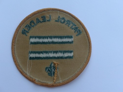 Unused Vintage Patrol Leader Boy Scouts BSA Tan Patch Two Bars - Picture 2 of 2