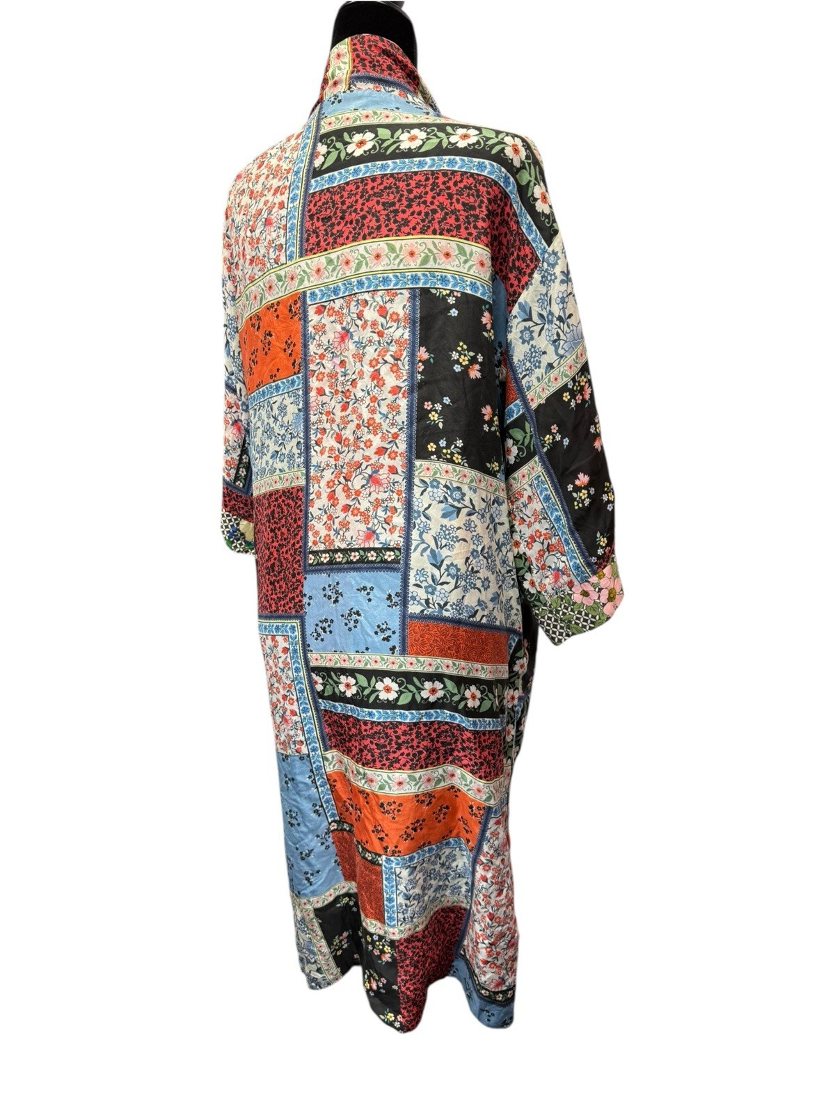 Johnny Was Halyna Silk Patchwork Multicolor Kimon… - image 6