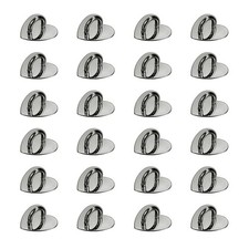 24pcs Phone Ring Holder 1" Adhesive Heart Cell Phone Ring Finger Grip, Black