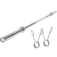 Olympic Barbell 1.8m 6FT 12KG with Spring Collars for Weight Lifting