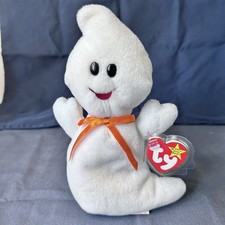 Ty Beanie Babies "Spooky" the Ghost with Tag Errors Vintage 1995 Discontinued
