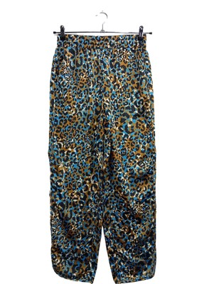 YAS Stoffhose Damen Hose Gr. DE 36 blau-schwarz-hellorange Casual-Look