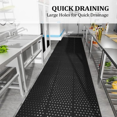 Thick Rubber Anti Fatigue Mat with Non Slip Texture for Hot Tub Deck & Spa Area