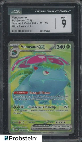 2023 Pokemon MEW EN Ultra Rare #182 Venusaur ex CGC 9 MINT