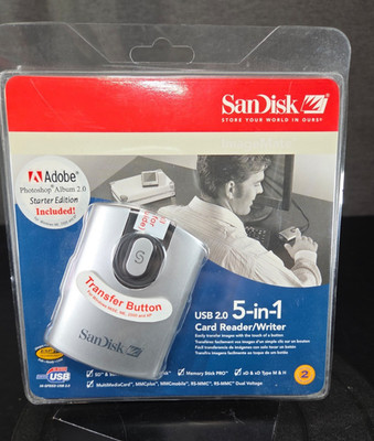 NEW SanDisk ImageMate USB 2.0 5-in-1 Card Reader/Writer SDDR-99-A15 New In Box