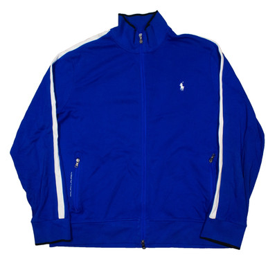 Polo Ralph Lauren Performance Full Zip Sweatshirt Cotton Blue Long Sleeve XXL