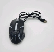 Stgaubron Gaming Mouse Black Backlit USB Wired Colorful Light Changing Works
