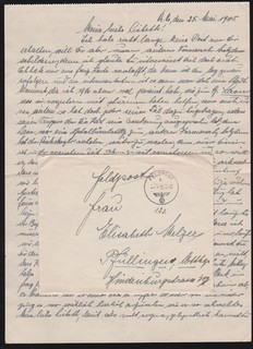 25. Infanterie Division.Laon Soissons Frankreich. FP. Brief Inhalt 25. Mai 1940