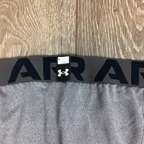 Under Armour Leggings Gray Fitted Boys Youth Coldgear L NEW Stretch Bottoms - Picture 3 of 6