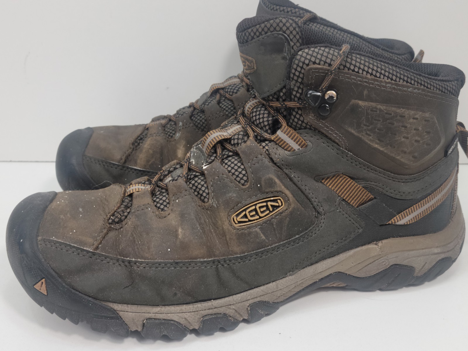 Stivali da trekking impermeabili a secco KEEN Targhee III da uomo taglia 13 marrone grigio 1017787