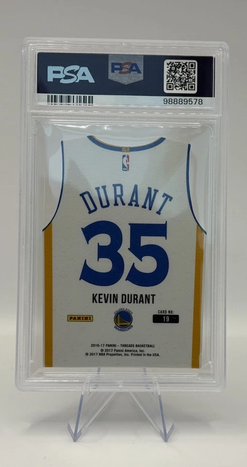 2016-17 Panini Threads Team Threads Die-Cuts Kevin Durant #19 PSA 10 GEM MINT - Image 2 of 2