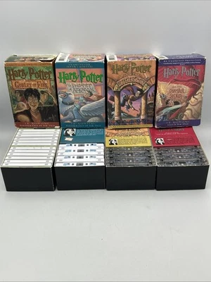 Vintage Harry Potter Books 1-4 Cassette Audiobook Lot Jim Dale Unabridged TESTED - Image 1 of 4