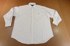 Ralph Lauren Mens Size 16.5 34/35 White Check Yarmouth Long Sleeve Dress Shirt