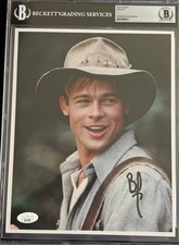 BRAD PITT SIGNED A RIVER RUNS THROUGH IT 8X10 PHOTO BECKETT SLABBED AUTOGRAPH