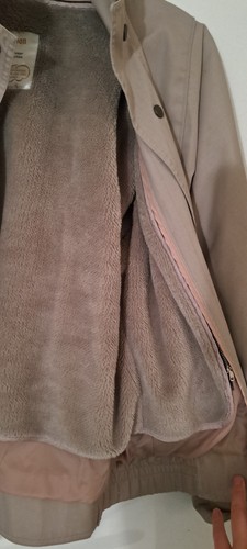 London Fog Men's Vintage Removable Faux Fur Lining Zip Up Jacket Tan Size 38R - Picture 9 of 10