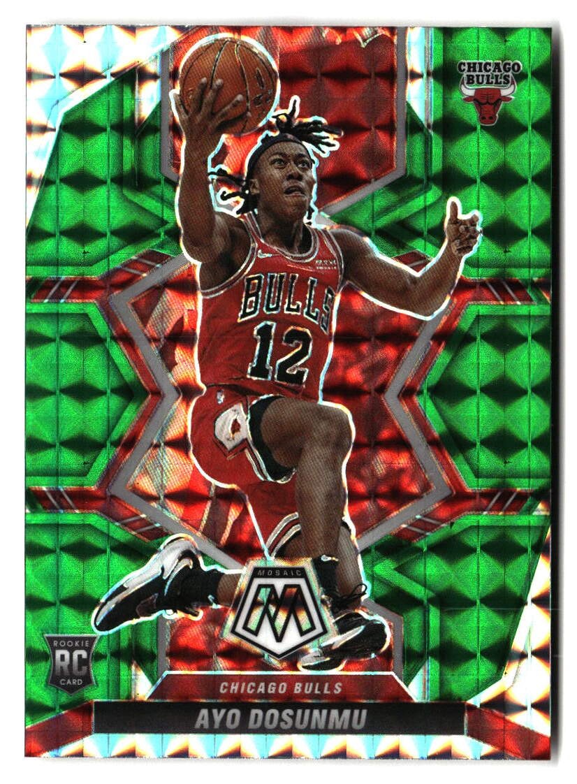 2021-22 Panini Mosaic #233 Ayo Dosunmu Mosaic Green