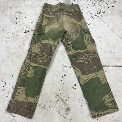 パンツ 60s RHODESIAN ARMY camouflage Trousers Vintage 60s Rhodesian Army Brushstroke Camo Cargo Pants Mens 30x31