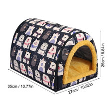 Dog Cave Bed House Indoor Pet House with Mat Water Resistant Pet House Cave with