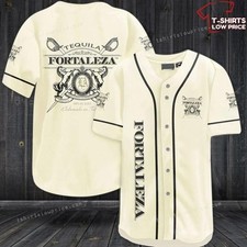 Fortaleza Tequila Beige Baseball Jersey m5z 73