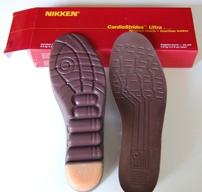 Pair Of Nikken Cardiostrides Ultra 1 kg Weighted Shoe Inserts Size USW 10 Women