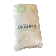 Parasol Clear  Dry Diapers Size 5 White 26-36 lbs Pack of 6 Unisex