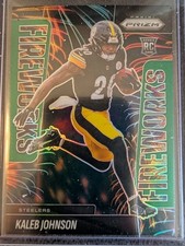 2025 Panini-Prizm Football Kaleb Johnson RC Fireworks Prizm #4