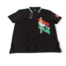 True Religion Spell out embroidery polo shirt SZ L Men’s Black