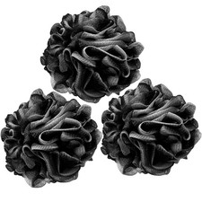 Loofah Charcoal Bath Shower Sponge Body Scrubber,75g XL Exfoliate Mesh Pouf S...