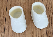Vtg Plastic Baby Doll Shoes 1960's Molded Ties
