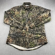 Vintage Clarkfield Outdoors Camouflage Shirt Mens L Realtree Camo USA Made