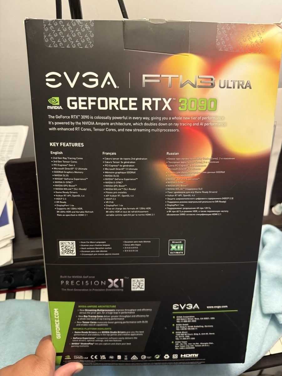 EVGA GeForce RTX 3090 FTW3 ULTRA 24GB GDDR6X Graphics Card EVGA GeForce RTX 3090 FTW3 ULTRA 24GB GDDR6X Graphics Card