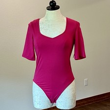 NWT Old Navy S - Magenta Jewel Tone Pink Short Sleeve Bodysuit