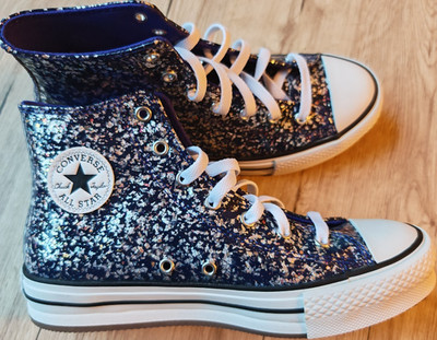 Original Converse Chuck Taylor All Star Neu High Top Glitzer Sneaker EU 38,5
