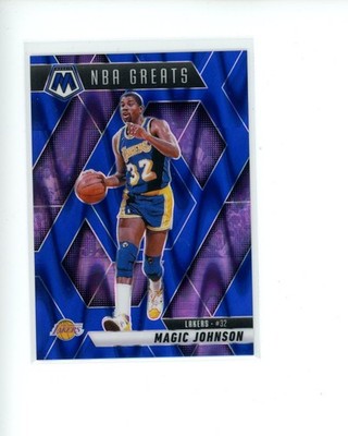 2024-25 Panini Mosaic Blue Seismic NBA Greats #296 Magic Johnson #d 103/149