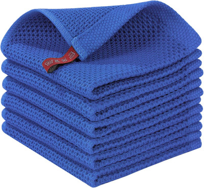 100% Cotton Waffle Weave Kitchen Dish Cloths, Ultra Soft Absorbent Quick Drying 
