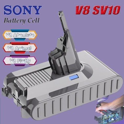 6.4Ah 21.6V Li-ion Battery Replacement for Dyson V8 Animal Absolute SV10 Cleaner