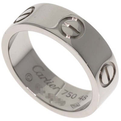 CARTIER  love ring #48 Ring K18 White Gold  Ladies [Used]
