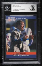 BAS 1990 Pro Set Dan Reeves #94 BGS Authentic Auto ow6