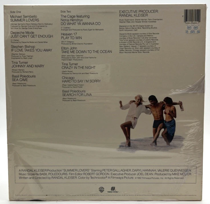 New / Sealed "SUMMER LOVERS (Original Sound Track)" LP 1982 Depeche Mode, Elton Foto 2 de 2