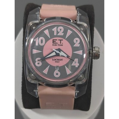 Locman Italy Elba Team Watch Pink Silicone Band Working Date  display picture 1