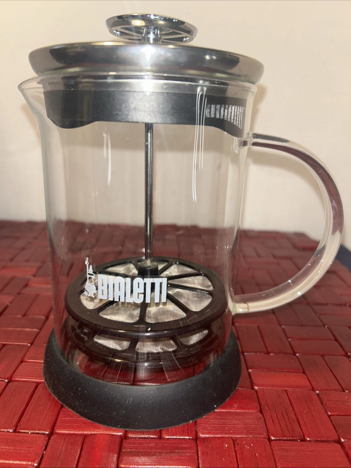 BIALETTI Tuttocrema Glass Milk Frother Foam Cappuccino Latte Hot Chocolate