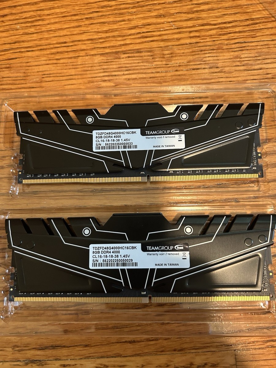 Team DDR4 4000Mhz(PC4-3200) 8GB×2(16GB) Team T-FORCE VULCAN Z 16GB (2 x 8GB) 288-Pin PC RAM DDR4