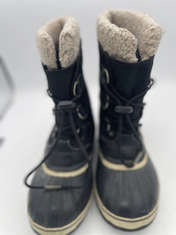 Sorel Caribou Rain Boot Men's Sz 6 Black Pac Nylon Mid Calf Waterproof - Image 2 of 4