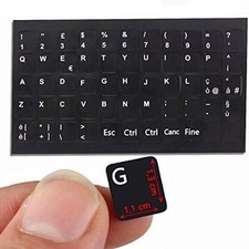 Keyboard Stickers for Notebook to Transform Italian Layout Matte Black