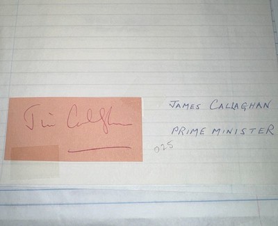 James Baron Callaghan Cardiff Leader Labour Prime Minister MP Autograph