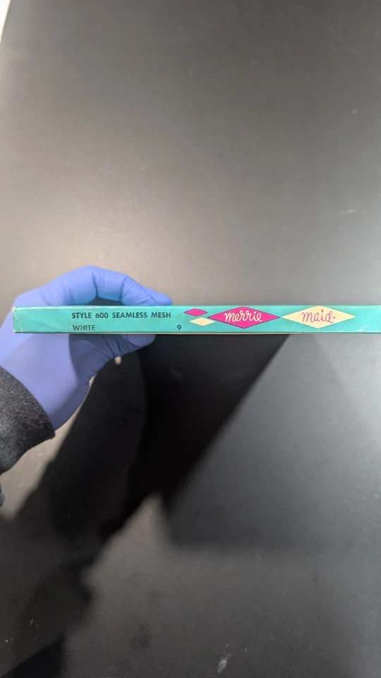 Medias Merrie Maid 600 vintage de malla sin costuras - blancas - 9 - 3 pares  Foto 3 de 3